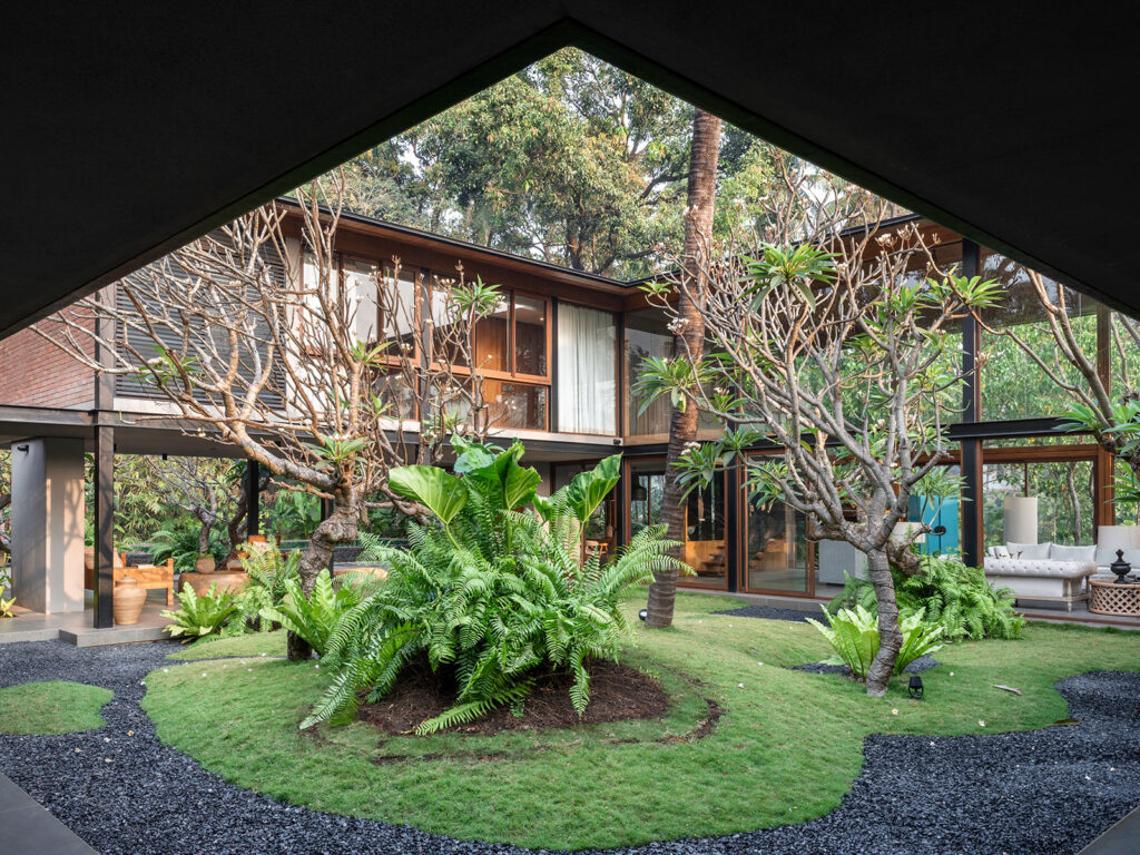 Entering the 20-feet-wide swing door, a courtyard with the structure reveals itself Image Credit: ©PHX India, Sebastian Zachariah