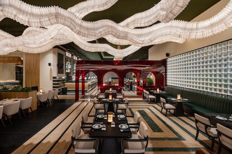 Origami Dragon Asian Restaurant Interiors Design