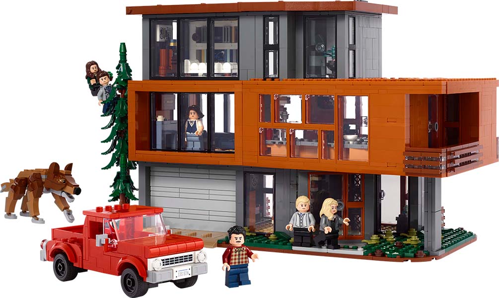 The LEGO replica of Portland’s Hoke House designed by Skylab Architecture features bold angles, timber, and glass, and is famously recognised as Twilight’s Cullen House. (Image Credit: Jeremy Bittermann)